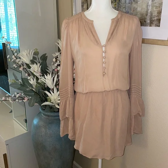 parker long sleeve silk dress Parker 100% silk dress